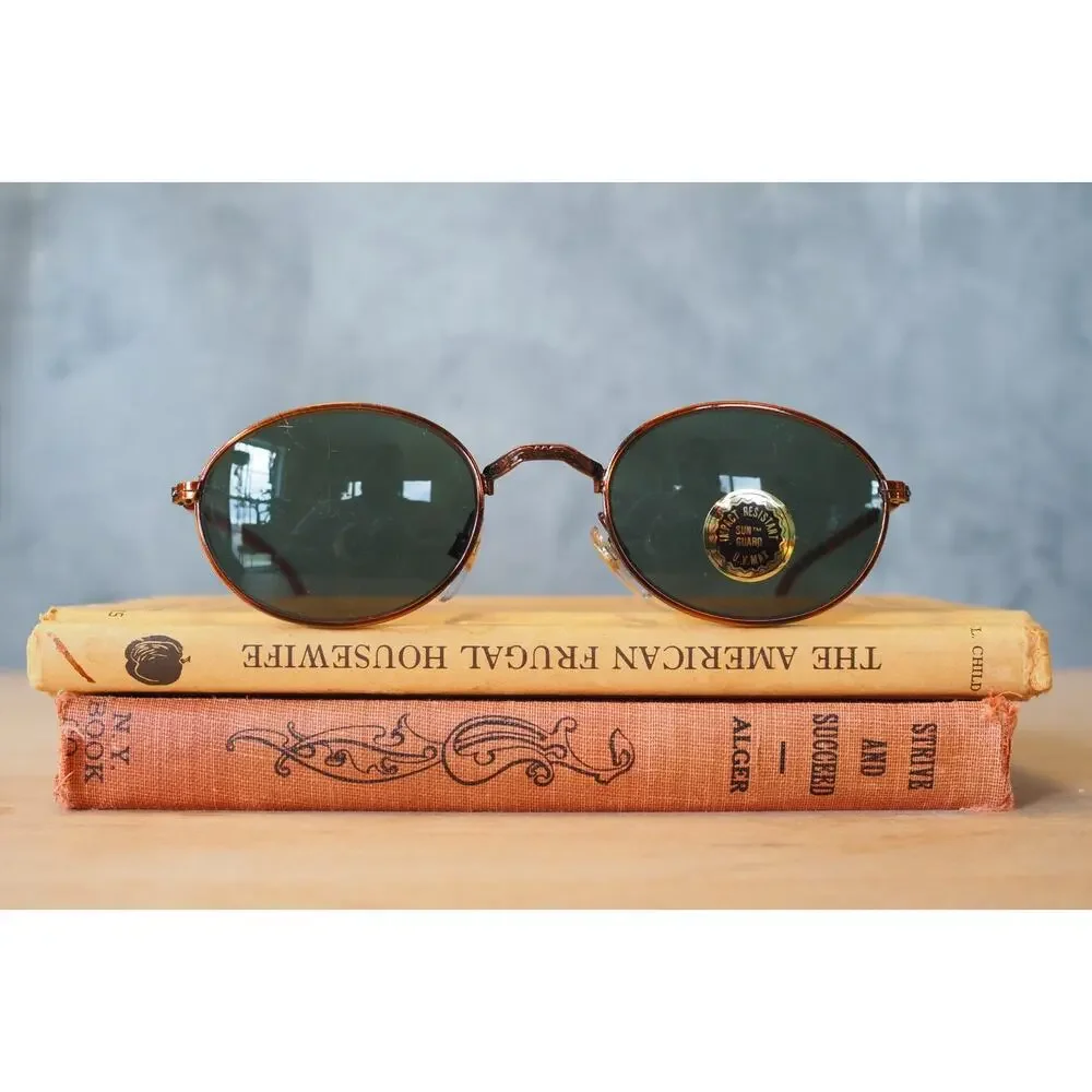 Vintage 1990s Y2K Sunglasses NOS Oval Multicolor Goth Grunge Retro Outdoor